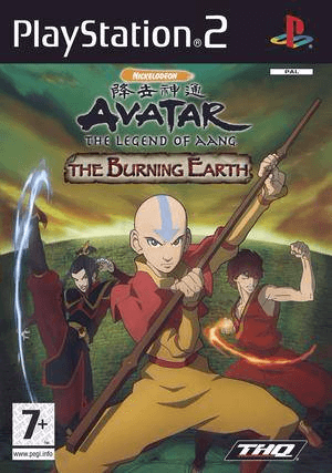 Avatar: The Legend of Aang The Burning Earth box art for Playstation 2